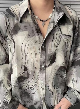 芒星黑色串珠男款项链女冷淡风