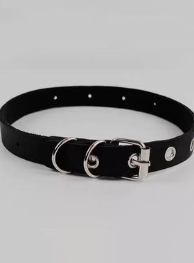 黑色颈带饰品甜酷项链男锁骨链男