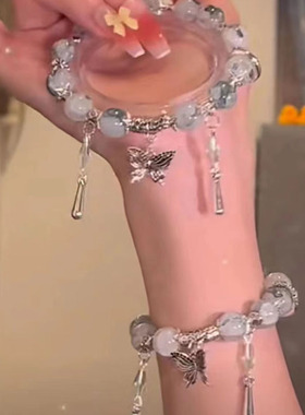 如梦令烟雨江南水墨风蝴蝶手链潮