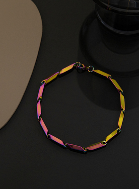 淬火手链男潮钛钢简约冷淡风