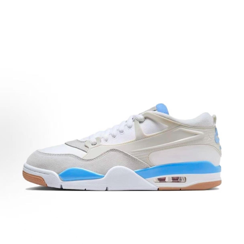 NIKE/耐克 AIR Jordan 4 RM 灰蓝 低帮复古休闲板鞋 FQ7939-104 - 图0