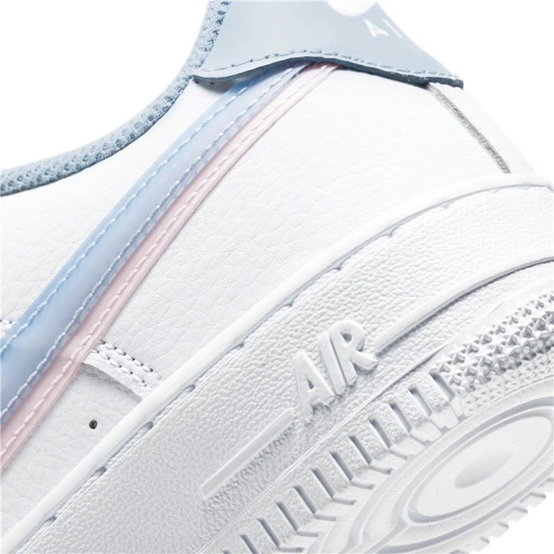 NIKE/耐克Air Force 1  低帮 儿童板鞋 白蓝粉 青少年CW1574-100,淘宝优惠券,粉丝福利购,淘宝优惠卷