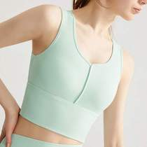 Strict selection of threaded sports vest woman sleeveless with fixed chest cushion running training fitness blouse outside wearing yoga speed dry
