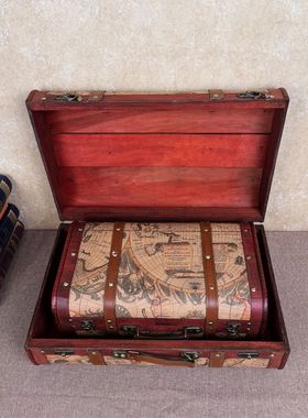 复古手提箱摆件橱窗拍照装饰