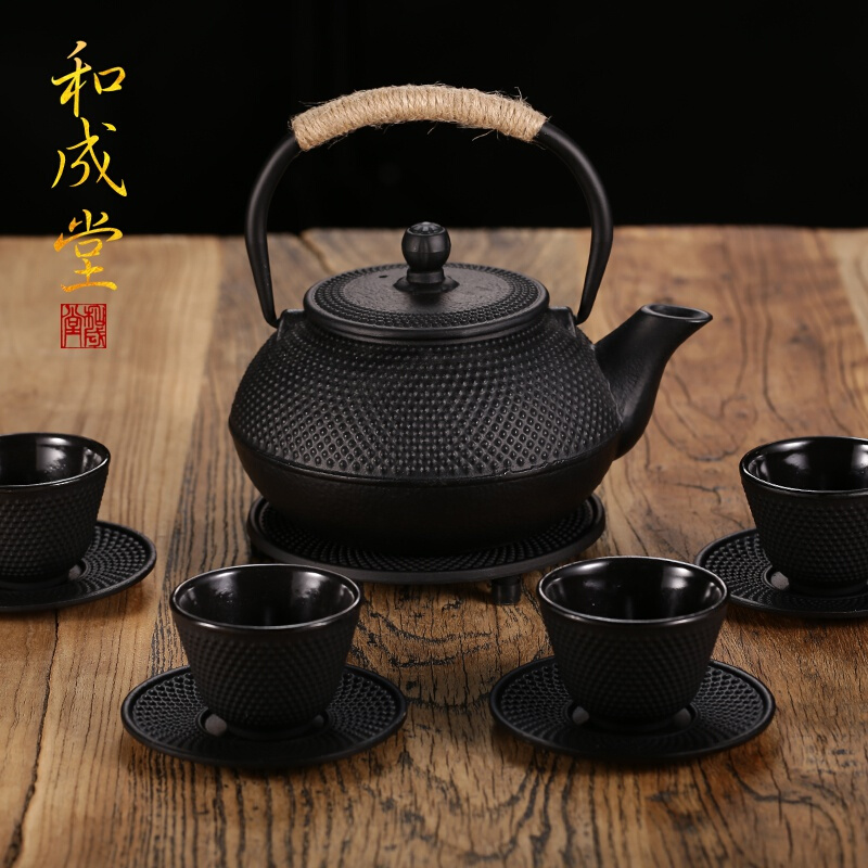 成和堂 铸铁壶无涂层 铁茶壶日本南部生铁壶茶具烧水煮茶老铁壶 - 图1
