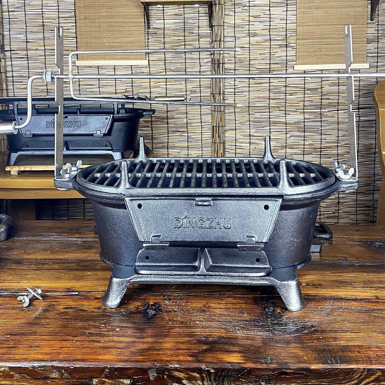 户外铸铁烧烤炉50大型烧烤炉烤肉烤全羊炉子露营炉围炉煮茶炭火炉,淘宝优惠券,粉丝福利购,淘宝优惠卷