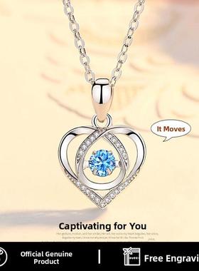 黛西博士项炼女士999纯银四叶草吊坠送给女友的七夕情人节礼物