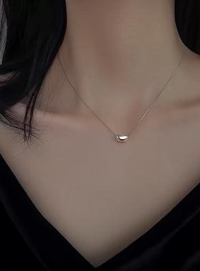 S999纯银项炼女款小众配饰高级感红豆锁骨炼送女友情人节生日礼物