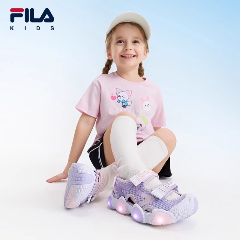 FILA斐乐童鞋儿童凉鞋2025夏季新款溯溪鞋男女小童魔术贴灯鞋海星,淘宝优惠券,粉丝福利购,淘宝优惠卷