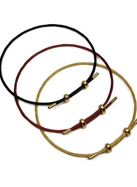 适用于周家大福的新款 金丝编织调节手链多规格手绳diy转运珠细绳