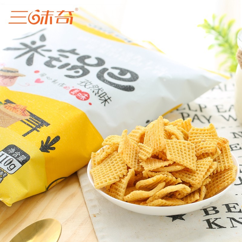 【三味奇小米锅巴110gX8袋】麻辣锅巴大包囤货宿舍追剧解馋小零食