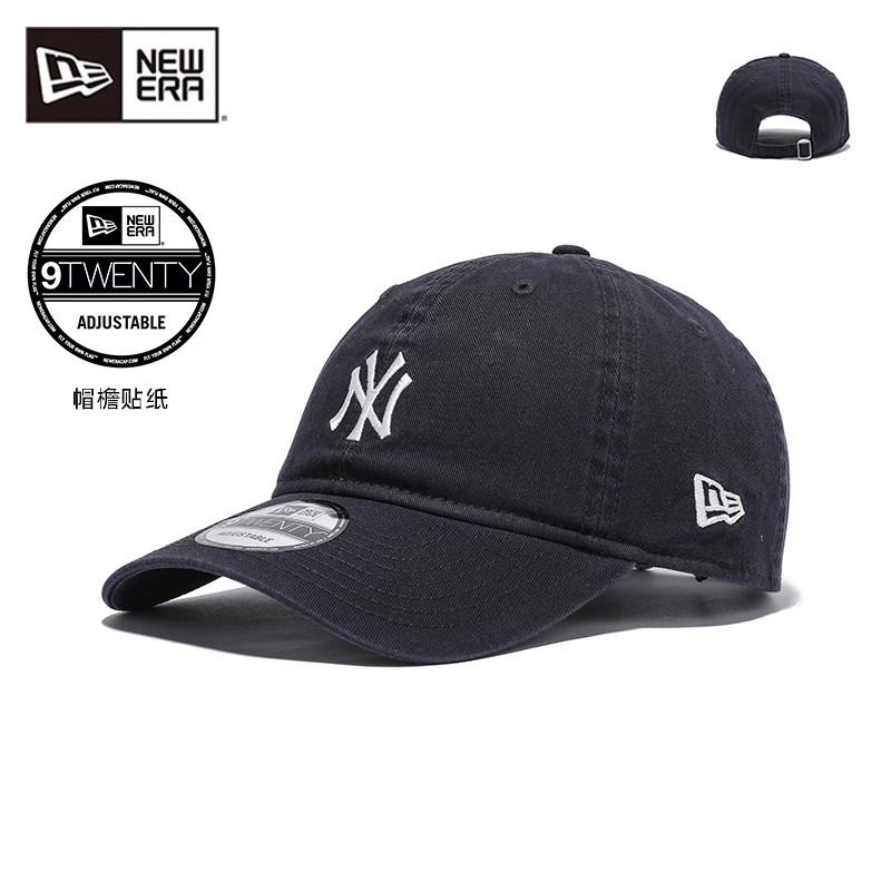 New Era纽亦华棒球帽MLB系列NY/LA标刺绣弯檐遮阳软顶情侣帽子920