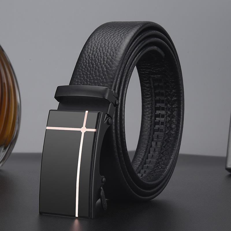 Belt Men Leather Belts for Men Strap trousers belt裤腰带皮带 - 图0