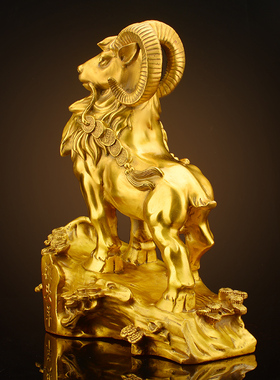 三羊开泰摆件纯铜三阳开泰摆件黄铜羊大号生肖羊客厅装饰家居摆设