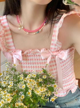 彩色夏日の叠戴串珠蝴蝶项链女2025新款爆款配饰锁骨链多巴胺颈链