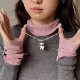 Zhang Zeyu same dream deer pearl necklace for women with niche high-end long sweater chain sweet and cute accessories