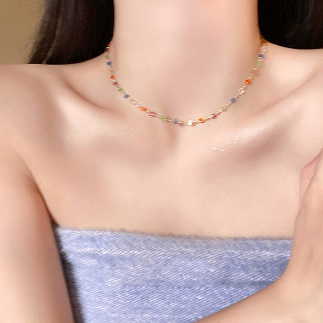 Niche light luxury 2025 new color necklace