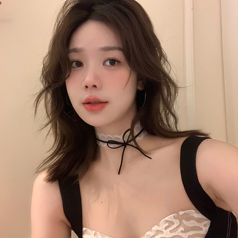 纯欲辣妹蕾丝蝴蝶结choker颈链女项链配饰锁骨链颈带气质脖子配饰 - 图2