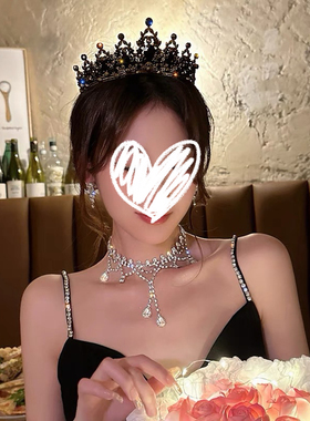 派对lady~欣欣子晚会趴体闪闪满钻水钻项链2025年新款高级设计感