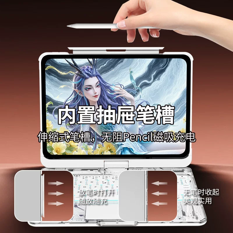 Apple, tablet compatible keyboard, double-sided protective case, bluetooth, 10.9 inch, 11 inch, fall protection, 13pcs