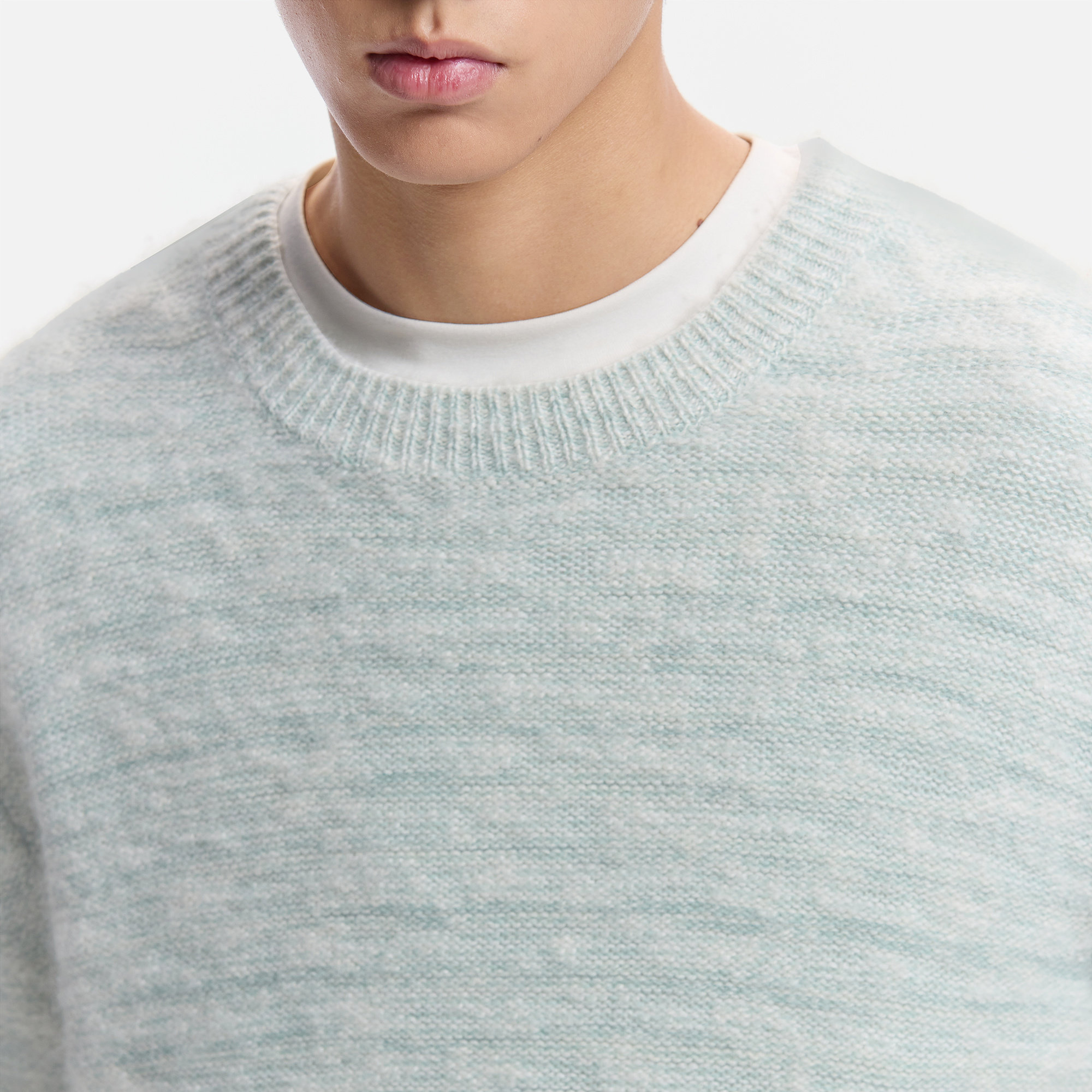 ERDOS 男装圆领花纱羊绒衫26年早春新品宽松直身时尚清新针织衫,淘宝优惠券,粉丝福利购,淘宝优惠卷