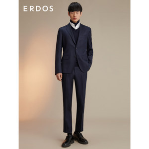 ERDOS 秋冬款纯羊绒西裤男士休闲简约长裤商务百搭直筒版型高级