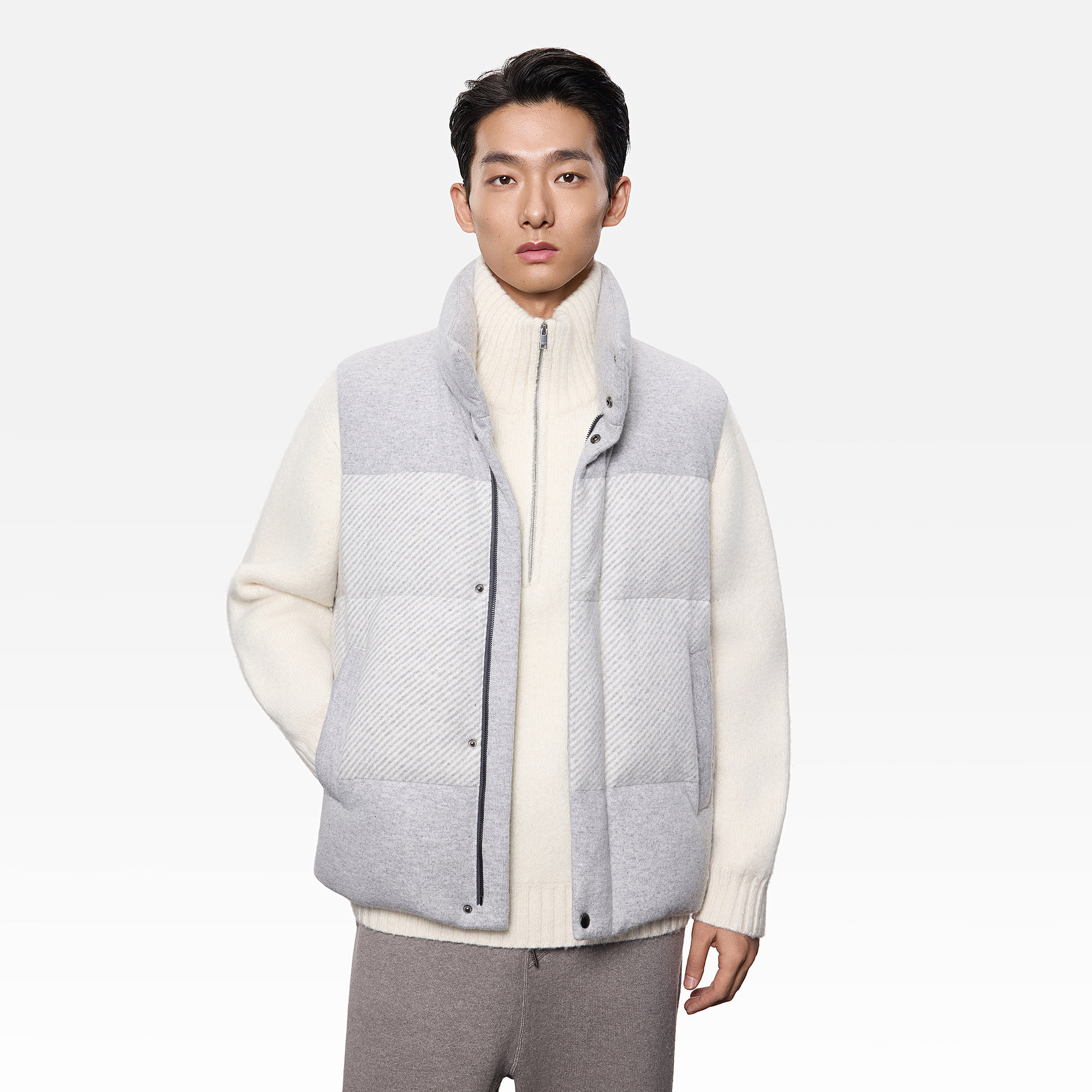 【秀场同系列】ERDOS 男装25秋冬新品羊绒羽绒马甲90白鹅绒外套,淘宝优惠券,粉丝福利购,淘宝优惠卷