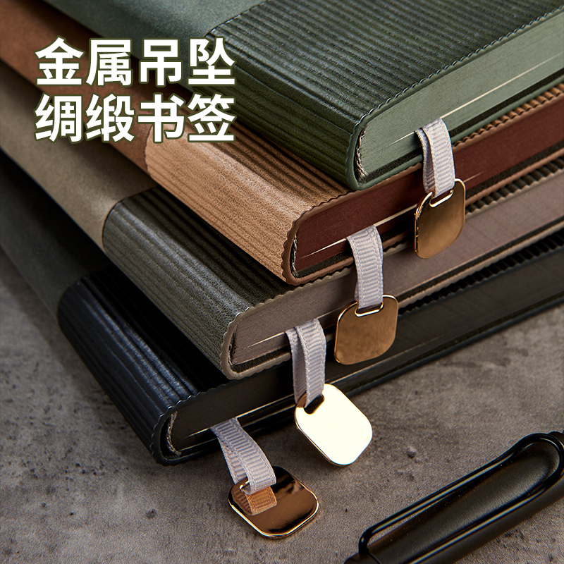 商务办公笔记本本子定制可印logo羊巴皮加厚简约高档工作会议记录本公司定做a5日记本软皮面大学生记事本高级 - 图3