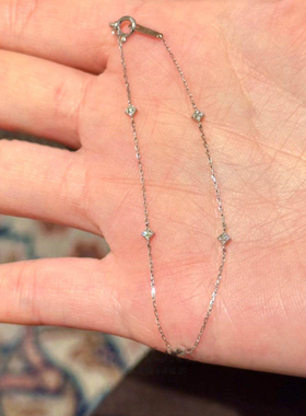 mini小方钻极细手链女轻奢高级感