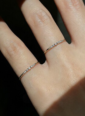 爆闪素圈戒指女2026新款小众设计