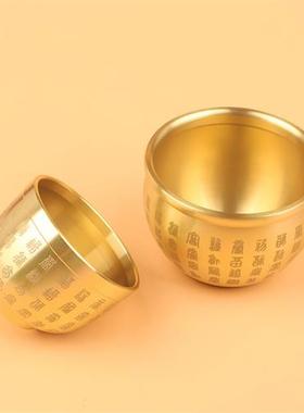 黄铜百福缸家居吉祥米缸聚宝盆装饰品存钱罐铜富缸客厅烟灰缸摆件