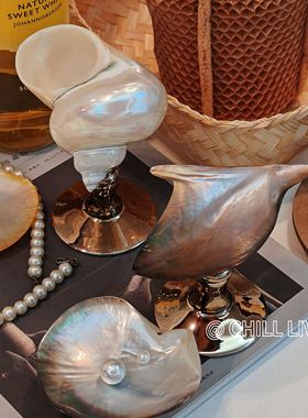 CHILL LIVE原创设计罗马假日系列手工贝壳杯小众礼物烛台复古摆件