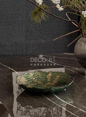 邸高家居 新中式别墅餐厅桌面乌金水墨大花瓶插花装饰罐软装摆件