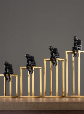 现代抽象人物艺术摆件雕塑办公室酒柜体操运动员客厅桌面装饰摆设