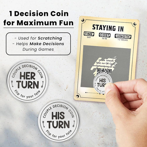 LOVE ADVENTURE 40 SCRATCH OFF DATE IDEAS 情侣纸牌游戏刮刮卡 - 图1