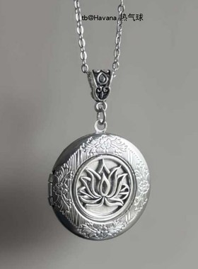 月空忘我可打开放照片项链