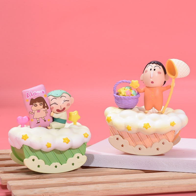 Re-ment晚安蜡笔小新睡衣之夜小新睡眠盒蛋动漫周边车载摆件礼物 - 图0