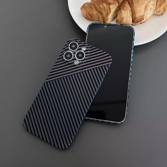 Carbon fiber pattern Apple 14 mobile phone case, simple and suitable for iphone13, skin-feel, anti-fall, 12pro, anti-fingerprint, ultra-thin, personalized, 17pro, men and women, 16, frosted feel, 11, all-inclusive, 15, high-end magnetic suction