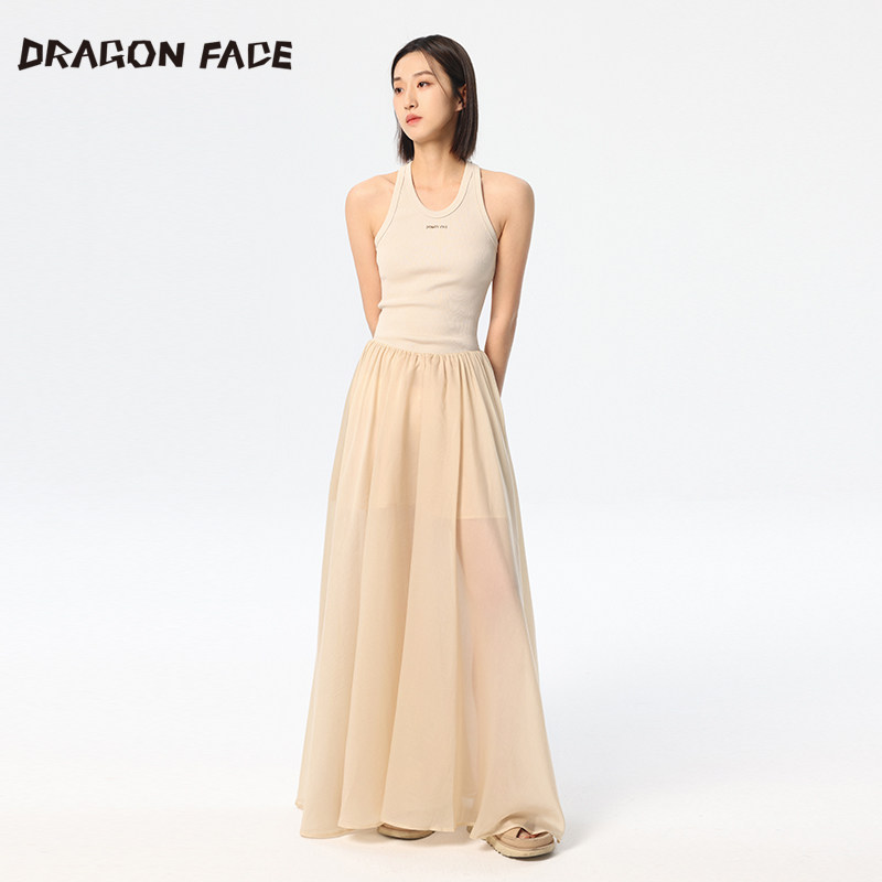 【何超莲同款】龙脸DRAGONFACE 部落系列螺纹背心裙吊带裙长裙,淘宝优惠券,粉丝福利购,淘宝优惠卷