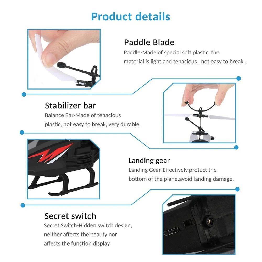 Remote Control Aircraft Induction Helicopter Mini Drone Fall - 图2