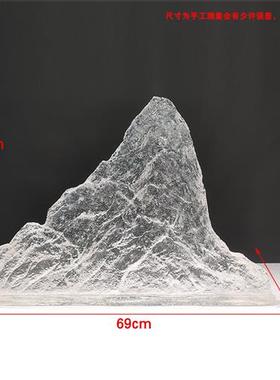 别墅庭院透明树脂假山雕塑售楼处样板房风水景摆件工艺术软装饰品