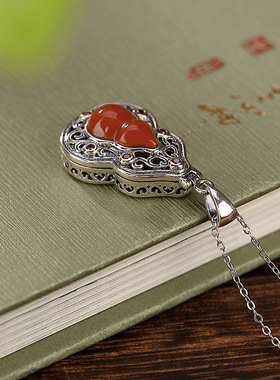 SMGI/南红纯银福禄葫芦吊坠送礼