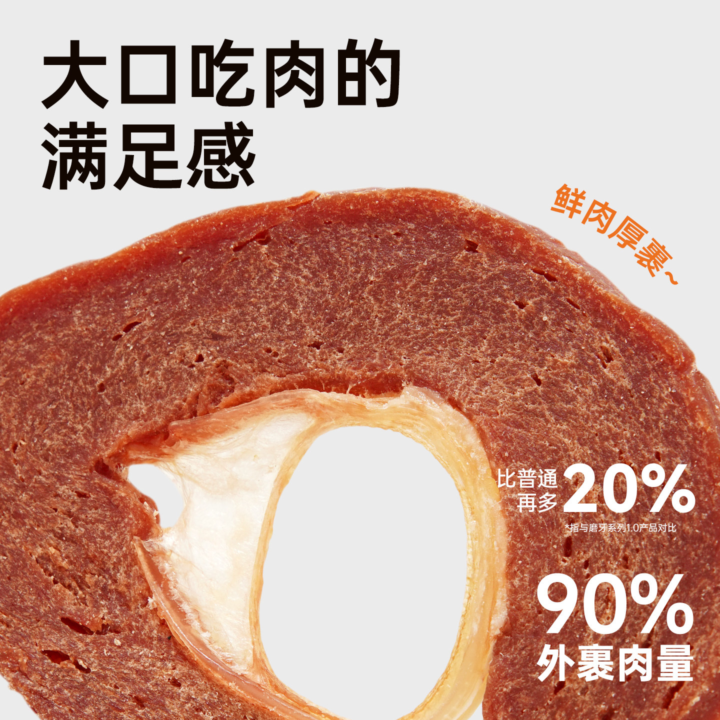 爱得欢狗狗零食牛肉鸡肉牛喉耐啃咬中小型犬训练磨牙洁齿宠物专用