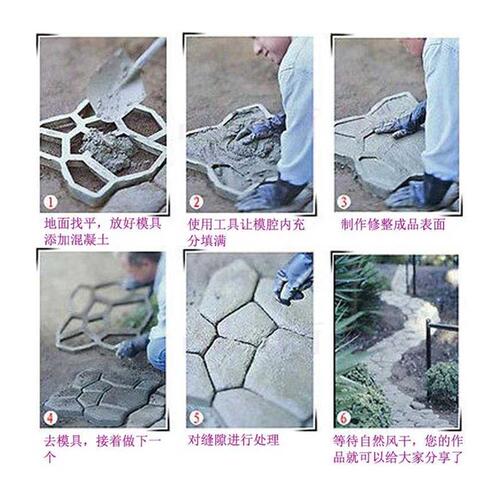 砂浆摊铺塑料模具别墅庭院花园美化路面地坪停车场水泥景地砖设计