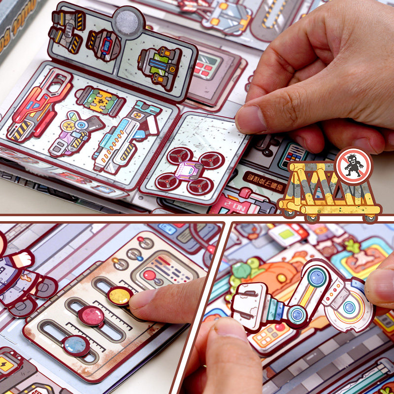 小麻薯安静书地下堡垒2025新款女孩免裁剪贴纸儿童玩具手工制作diy材料创意小学生粘贴画安静玩具书,淘宝优惠券,粉丝福利购,淘宝优惠卷