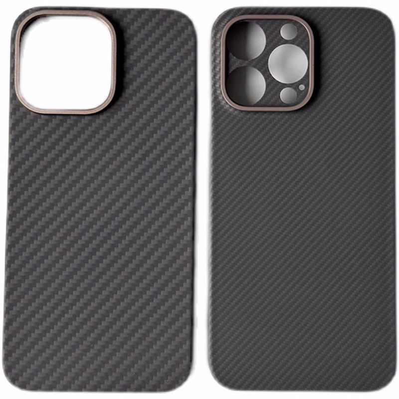 适用苹果15手机壳iPhone14ProMax保护套超薄14PM全包15pro磨砂硬凯夫拉芳纶碳纤维高档商务简约男女款 - 图3