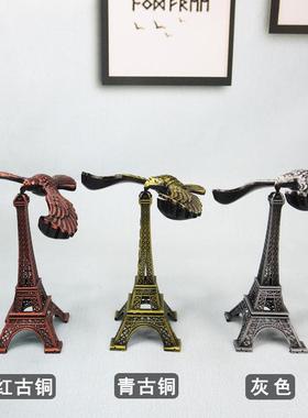 平衡鹰重力鸟摆件高级感小众客厅装饰品埃菲尔铁塔永动机金属玩具