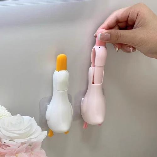 【家居好物】可爱鸭浴室头发清理夹卫生间下水道地漏垃圾清洁神器 - 图2