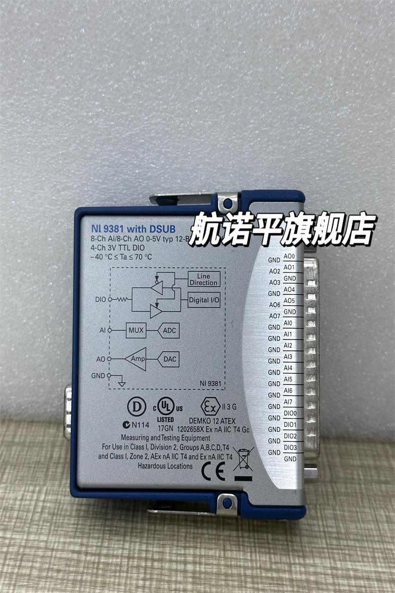 全新NI 美国NI 9923 面向37针D-SUB模块的前安装螺栓接线盒781503 - 图1