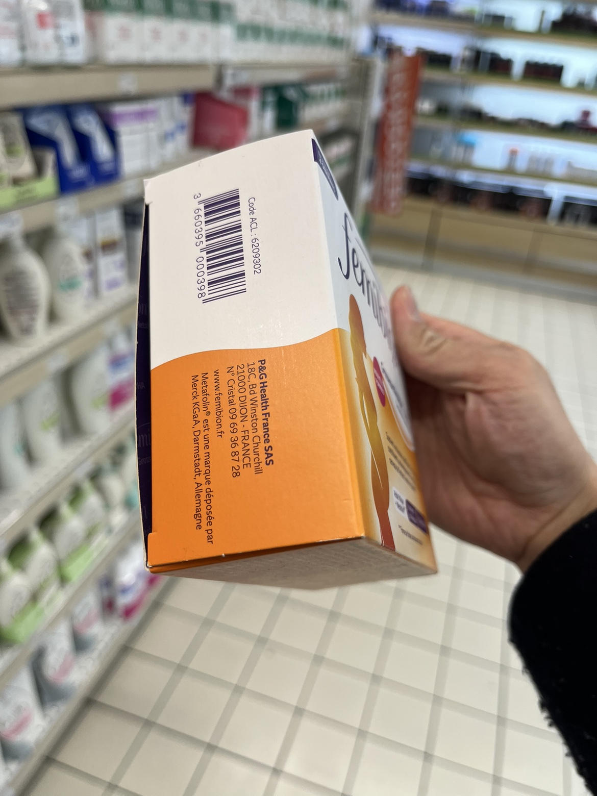 French version of femibion pregnant women's folic acid multivitamin DHA for 13 weeks of pregnancy and beyond